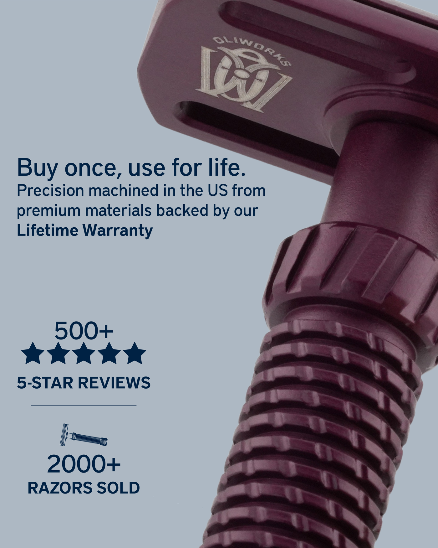 M3teorite-Stainless Steel Razor – OliWorks